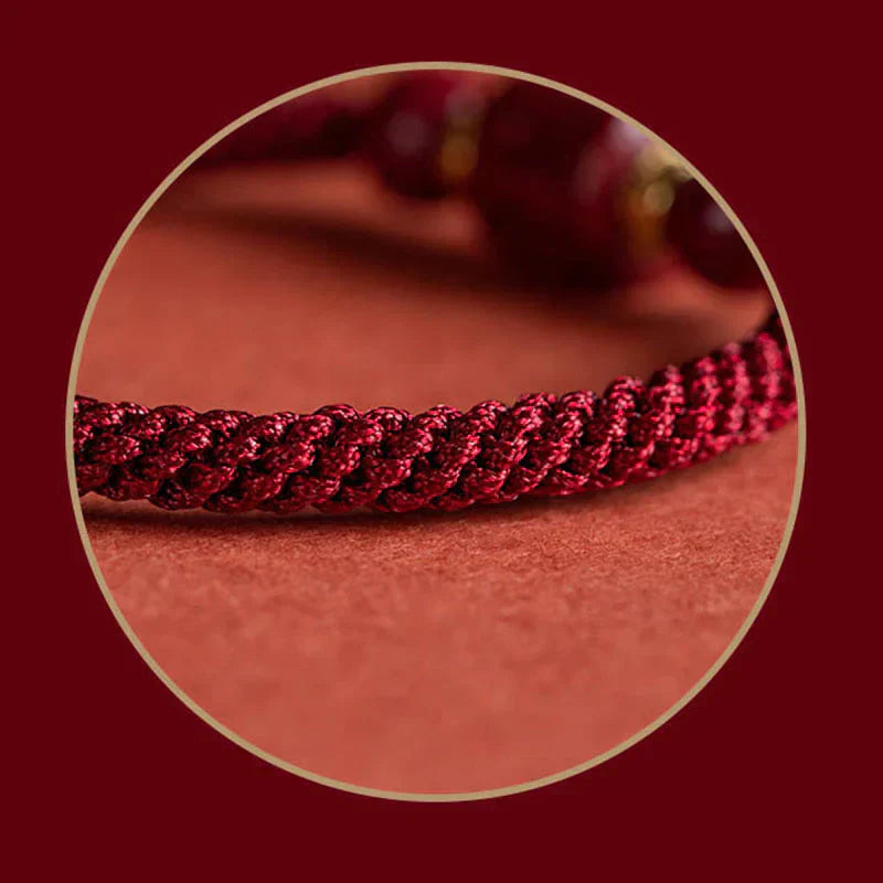 Bracelet rouge avec cinabre : Protection et vitalité