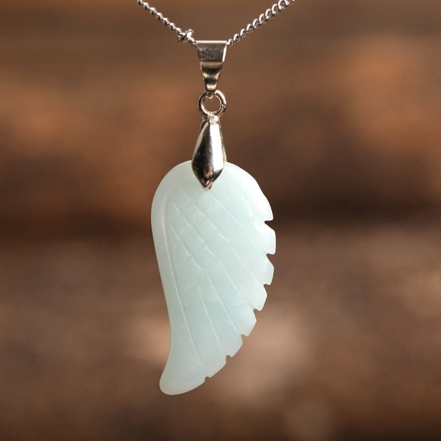 Collier en Pierres Naturelles Ailes d'Ange