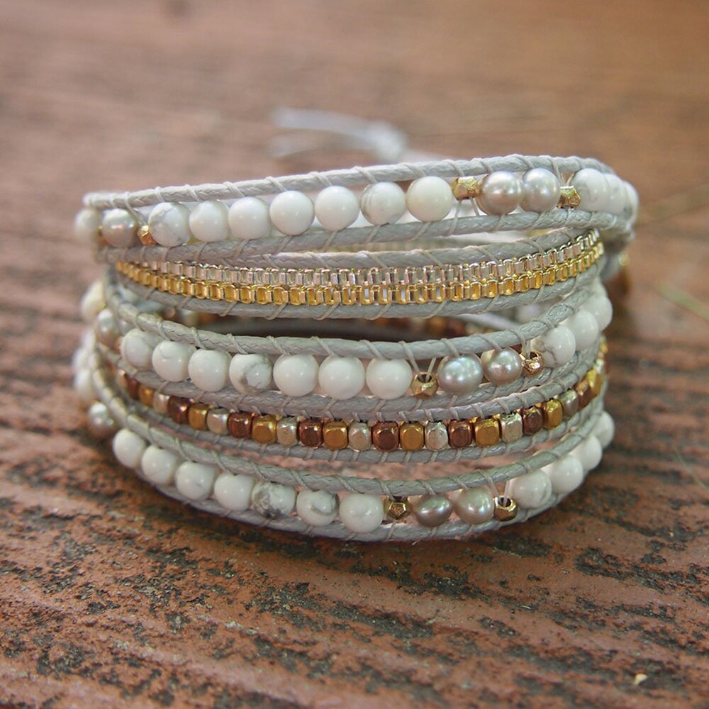 Bracelet Chic Howlite et Cristal