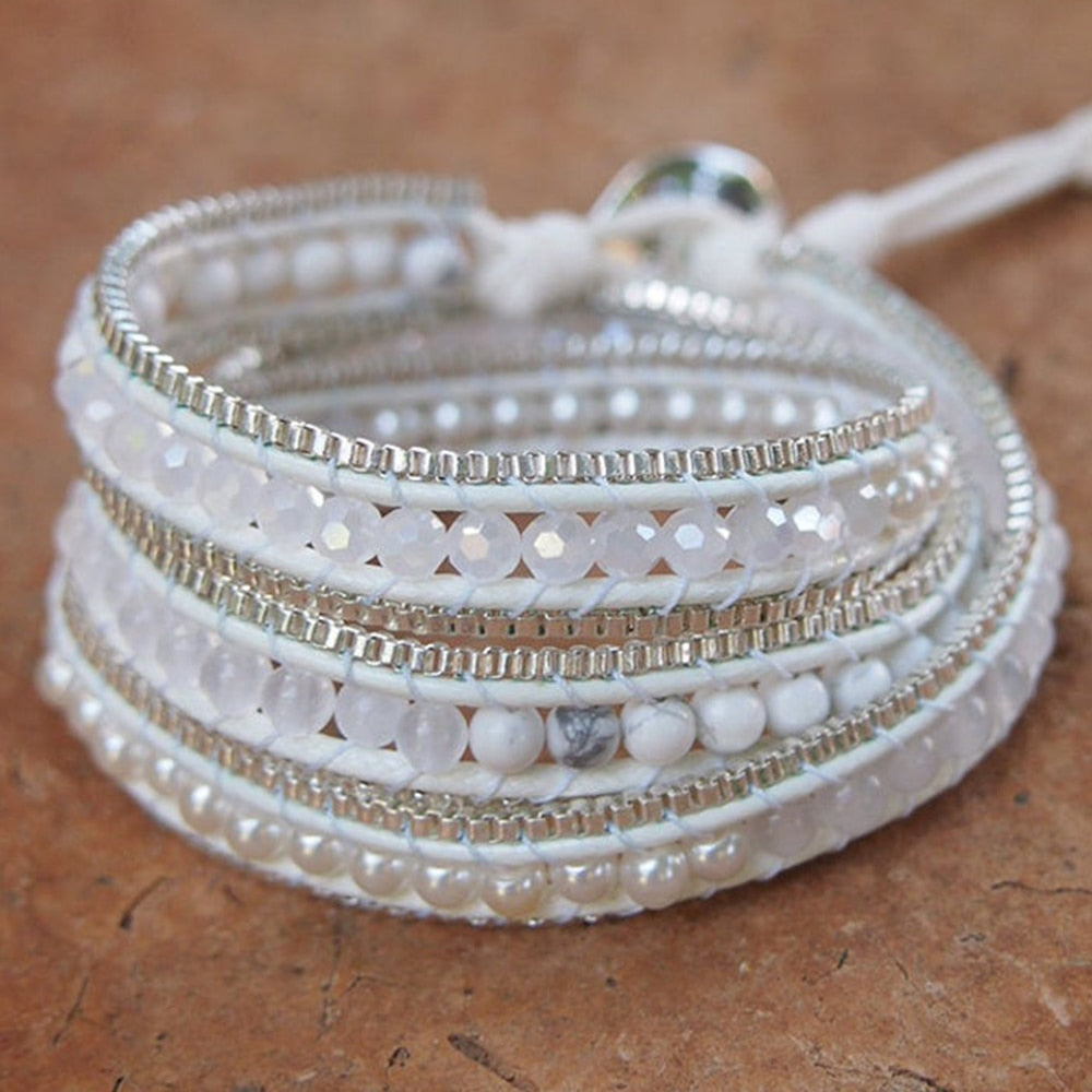 Bracelet Chic Howlite et Perle