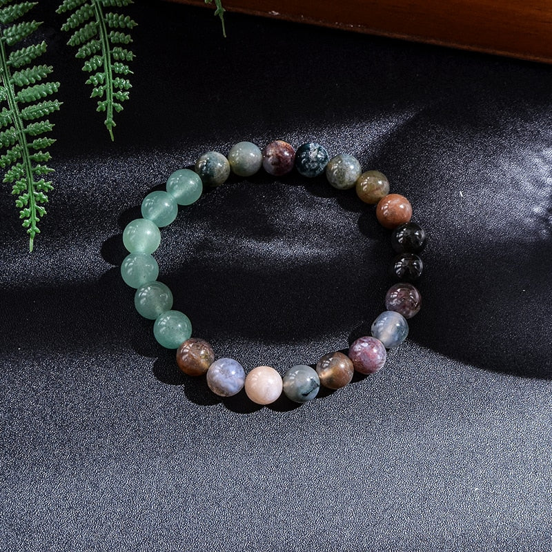 Japamala 108 perles + bracelet cadeau en agate verte et aventurine