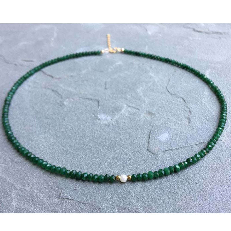 Collier Gargantilha Perle Finesse Verte