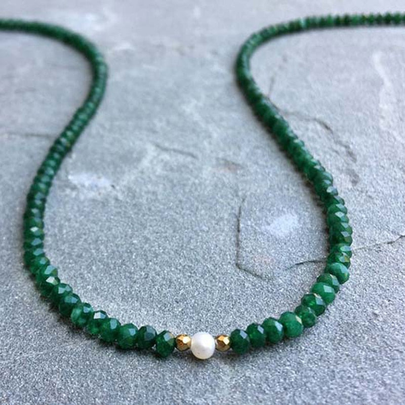 Collier Gargantilha Perle Finesse Verte