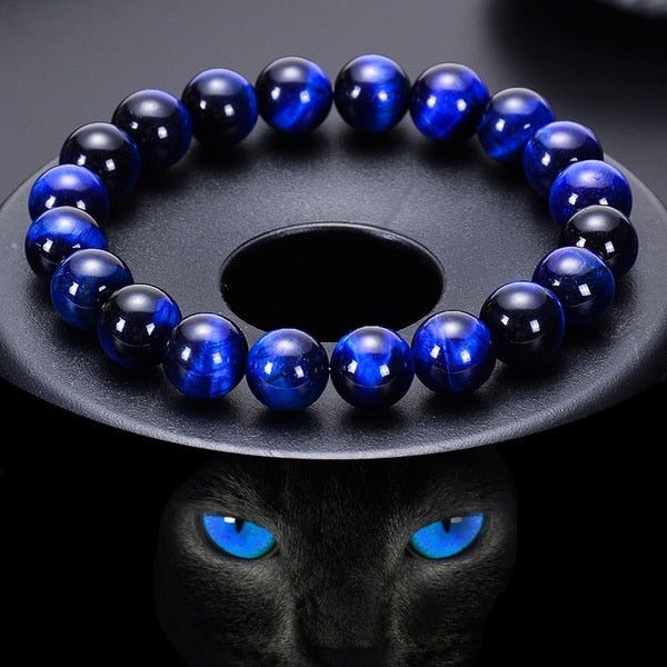 Bracelet Œil de Tigre Bleu