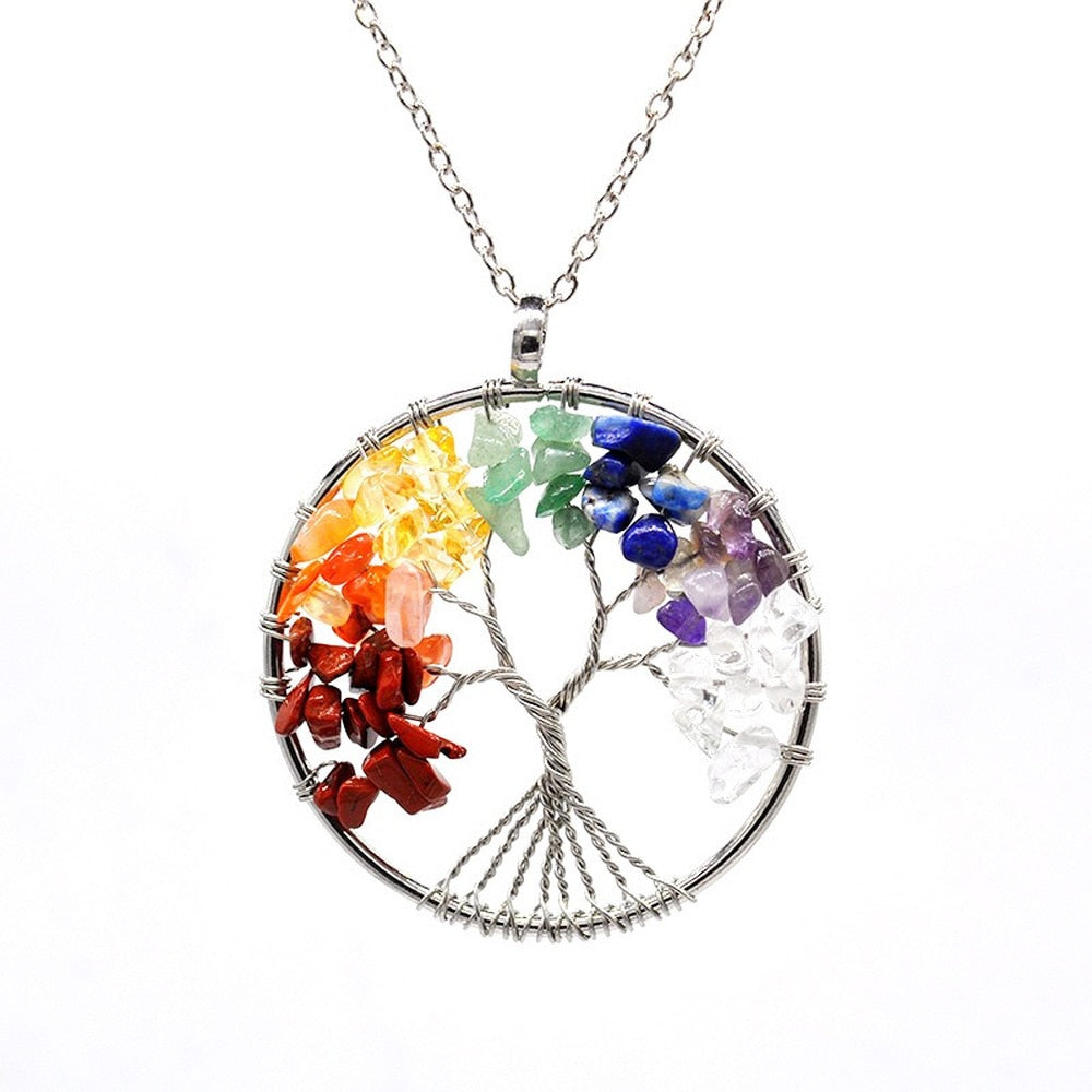 Collier des 7 Chakras Arbre de Vie