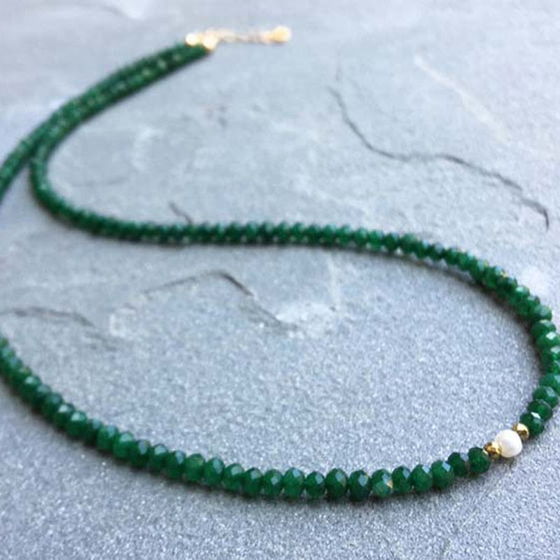 Collier Gargantilha Perle Finesse Verte