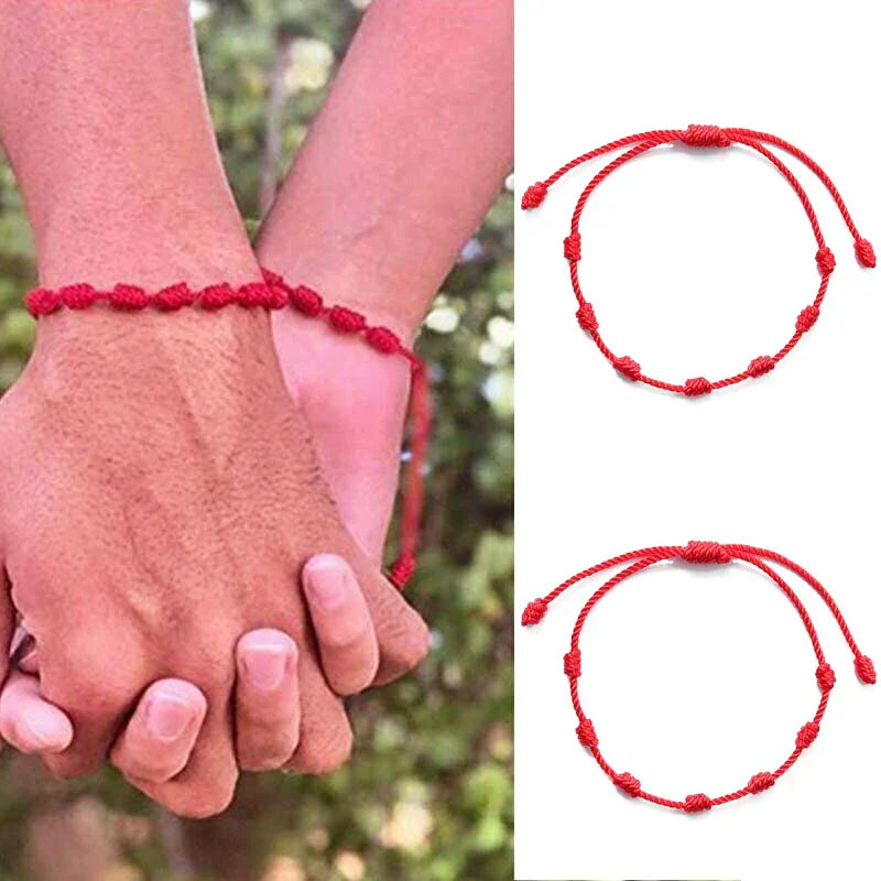 Bracelet Rouge des 7 Nœuds Kabbale : Protection et Énergie