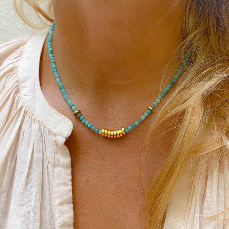 Collier Gargantilha de Protection Turquoise