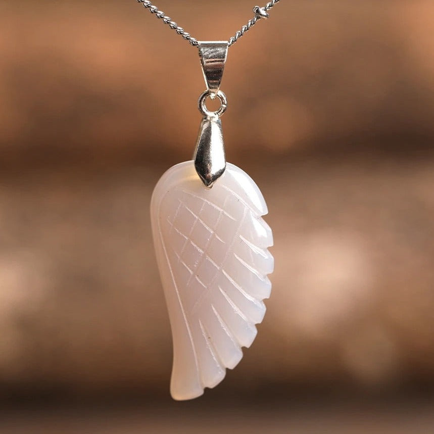 Collier en Pierres Naturelles Ailes d'Ange