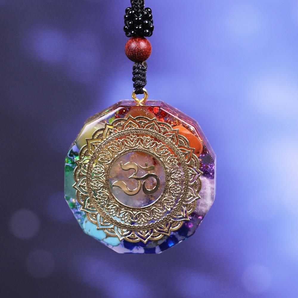 Collier Orgonite des 7 Chakras - Amulette Énergétique