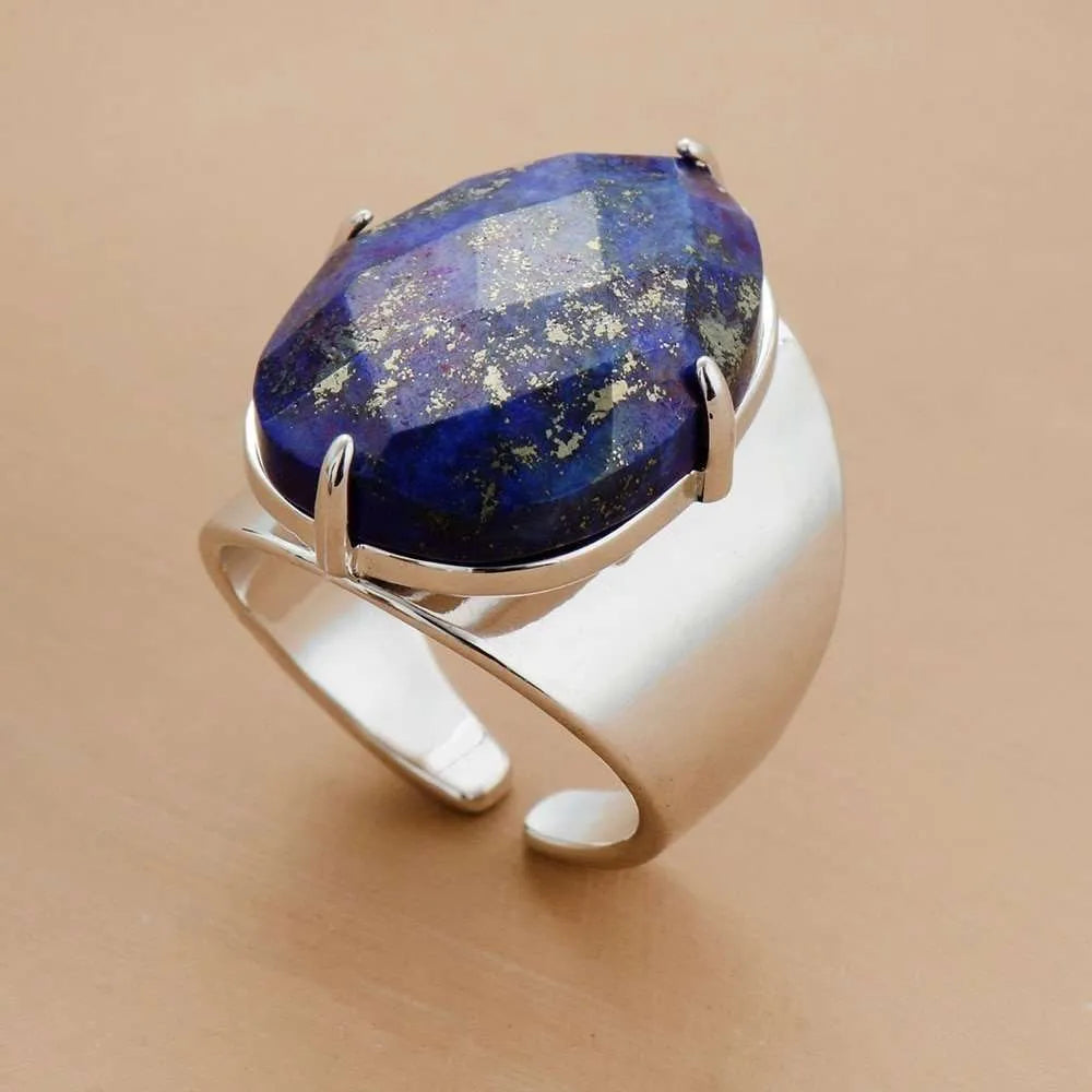 Bague de Luminosité en Lapis Lazuli