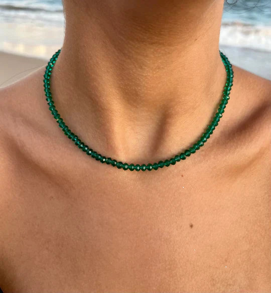 Collier Gargantilha Perle Finesse Verte